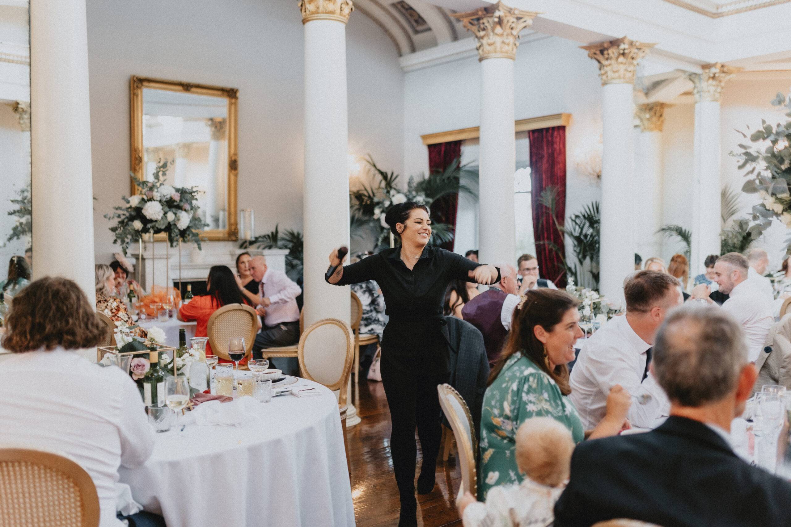 Emily + Anthony - Lartington Hall Surprise Singing Waitresses Newcastle